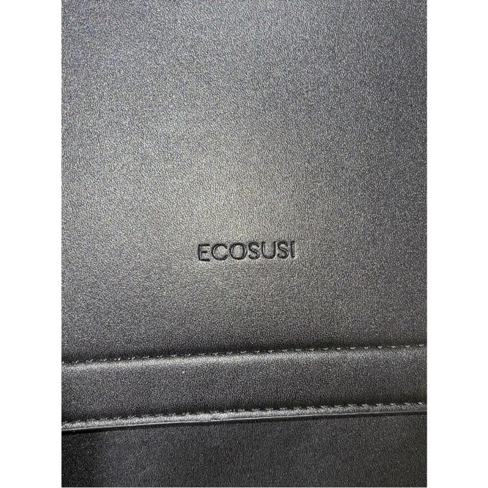 ECOSUSI Black Vegan Leather Backpack or Messenger Laptop Bag - Picture 10 of 11